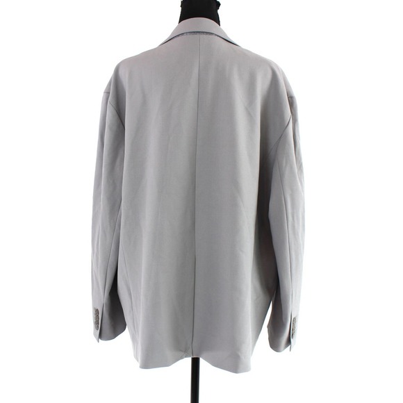 Babaton Atelier Agency Pewter Oversized Single Breasted Blazer 2 Relaxed Jacket - Picture 5 of 9